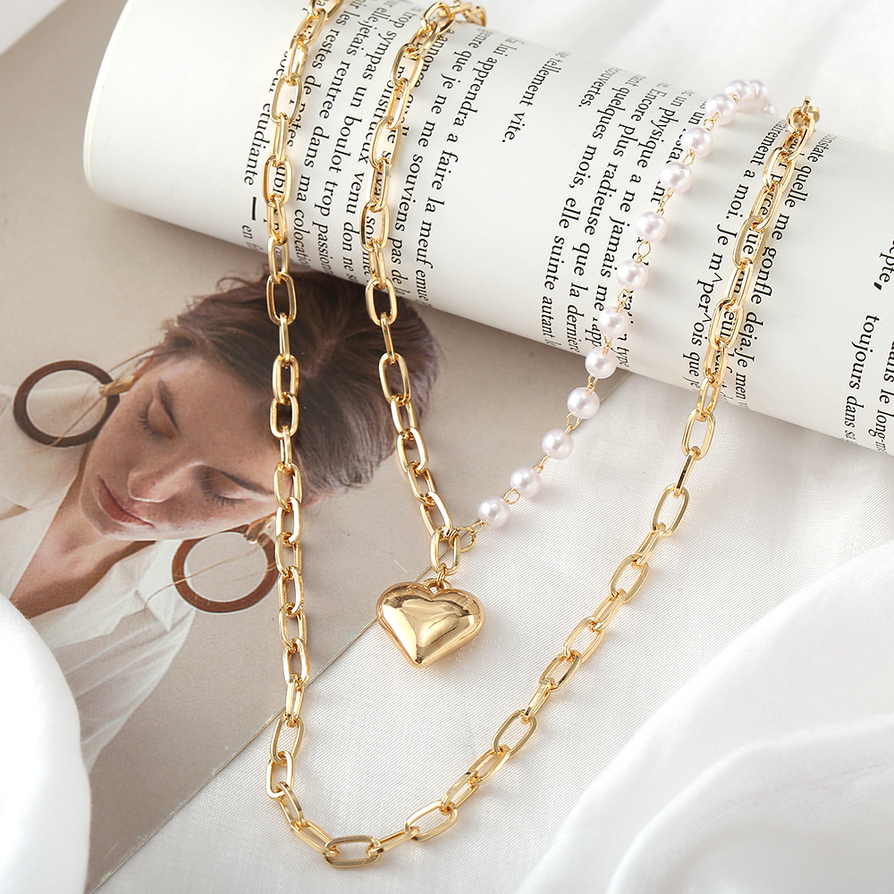 Vòng cổ nhiều lớp mạ vàng / bạc độc đáo thời trang Hàn Quốc cho nữ