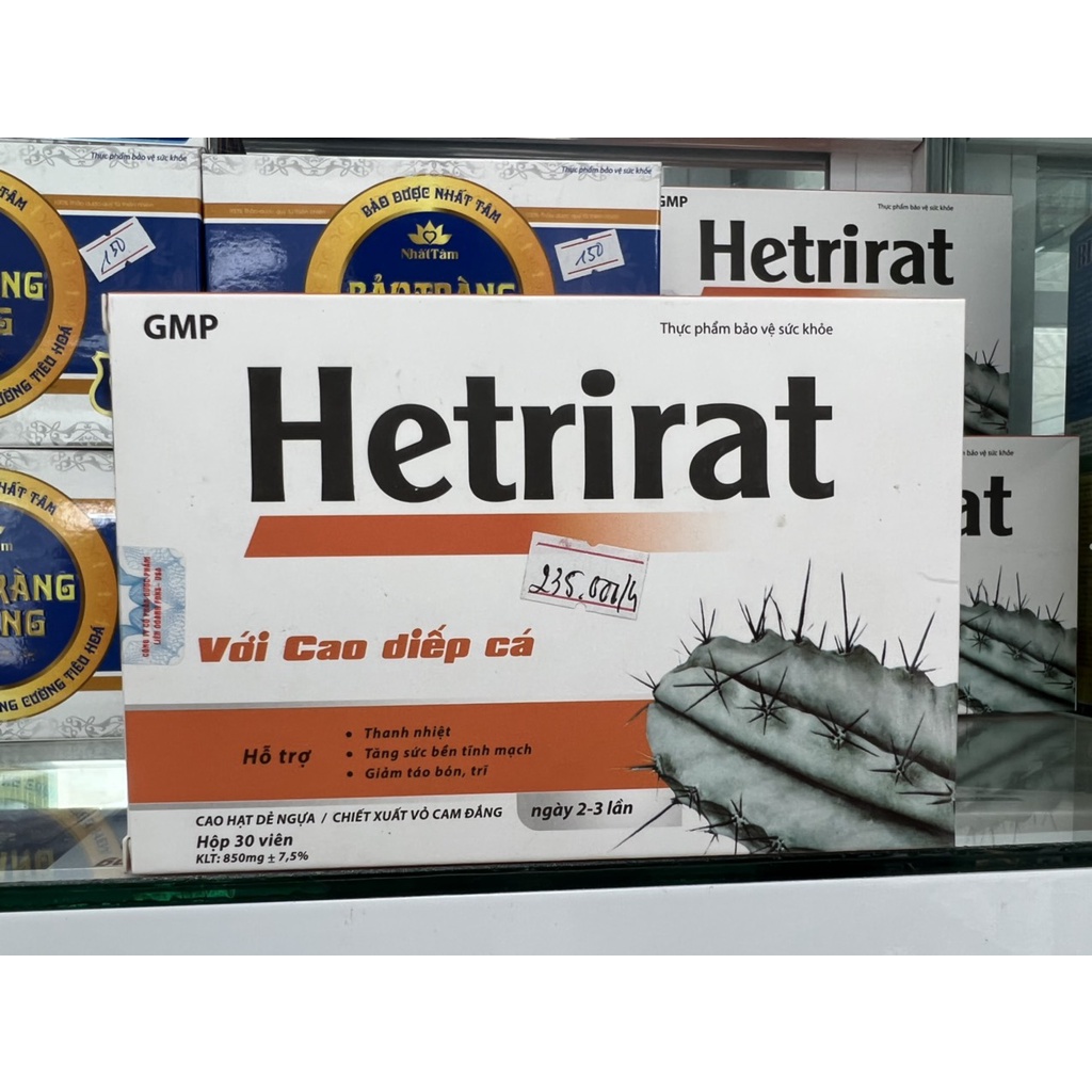 Viên Uống Cải Thiện Hetrirat Giúp Ngừa Trĩ, Cải Thiện Các Triệu Chứng Của Trĩ (Chảy Máu, Sa Búi Trĩ, Đau Rát)