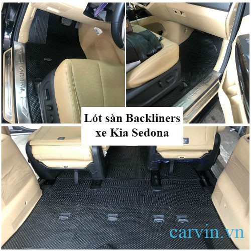 Lót sàn oto BackLiners cho xe Kia Sedona - Lót sàn cao su Thái Lan xe Sedona