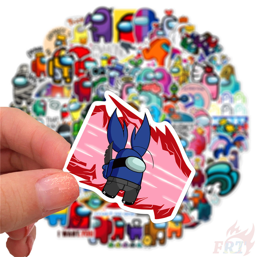 Bộ 100 miếng dán hình trò chơi Among US chống thấm nước trang trí đẹp DIY