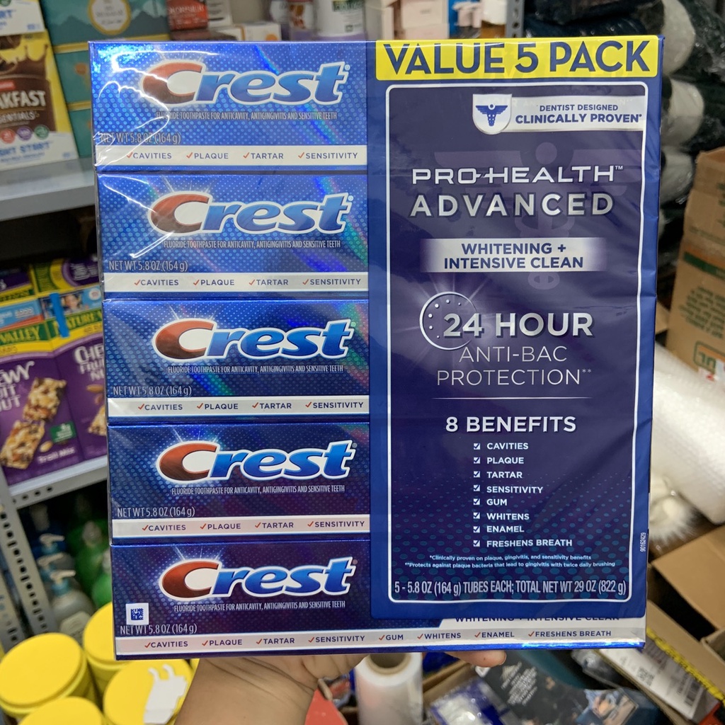 Kem đánh răng Crest date 2026 Pro-Health Advanced Whitening - EDS Hàng Mỹ