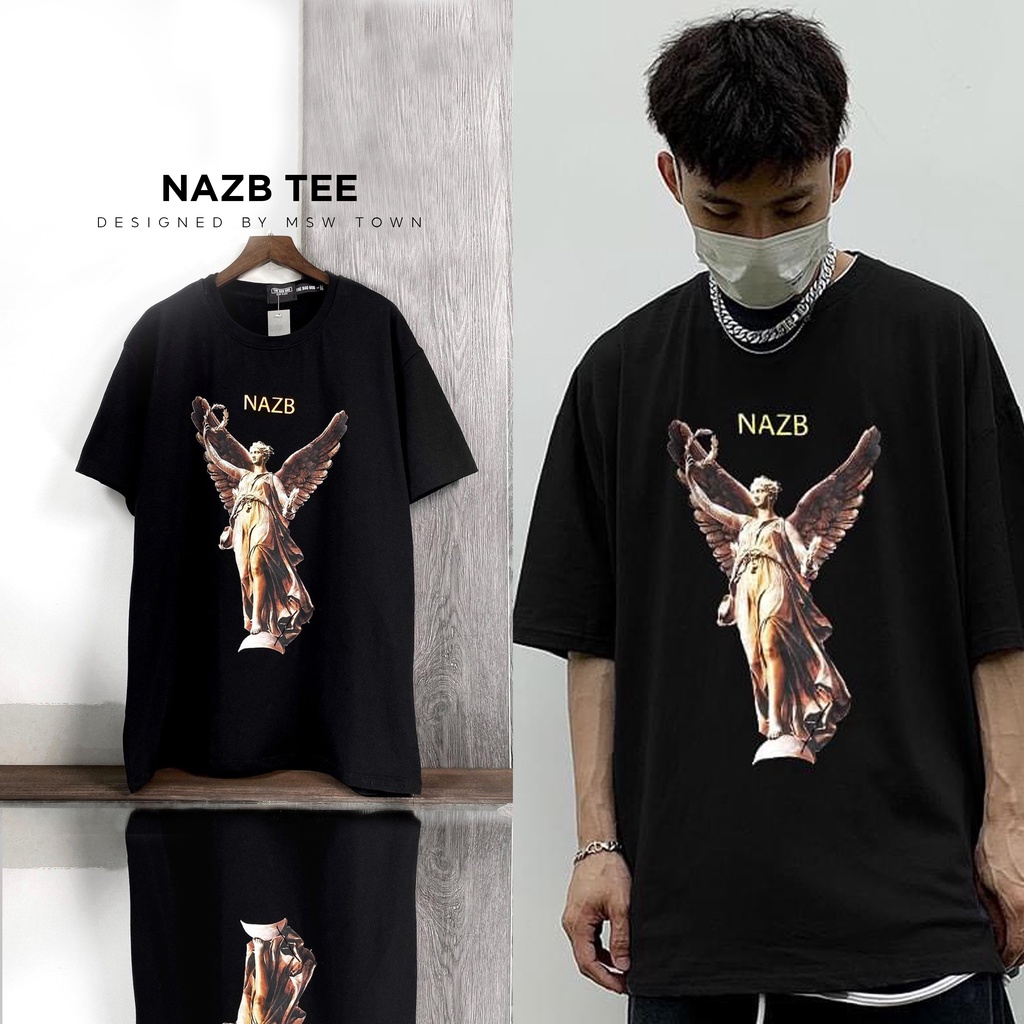 Áo thun tay lỡ in hình NAZB , áo phông cotton cao cấp, T shirt nam nữ unisex, MSW Town