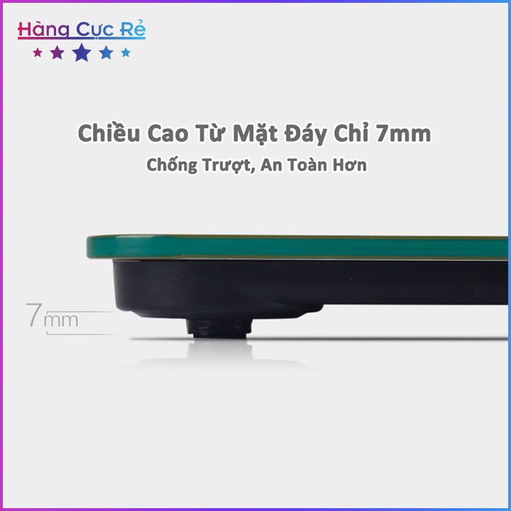 Cân sức khỏe điện tử 180kg, có màn hình LCD HCR, đo được nhiệt độ phòng, mặt kính siêu cường lực