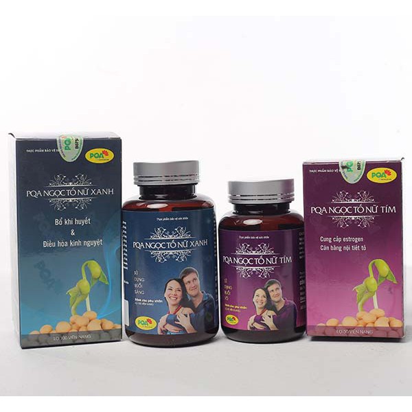 PQA NGỌC TỐ NỮ Cung Cấp Estrogen, Cân Bằng Nội Tiết Tố, Giảm Lão Hóa Cho Da Đẹp Mịn Màng, Tăng Sinh Lý Hộp 150 Viên