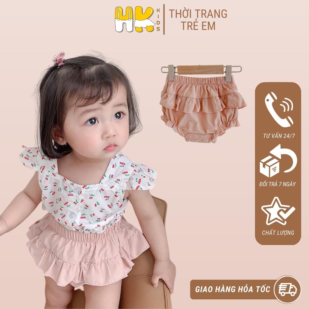 Quần chip xòe bồng cho bé gái HK KIDS kiểu chân váy xòe phối cùng sơ mi size cho bé từ 0 đến 3 tuổi