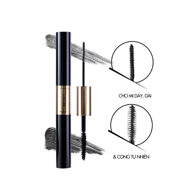 Mascara Nongchat 2 Đầu Browit Professional Duo Mascara 4 + 4g SEXY BLACK siêu chống nước