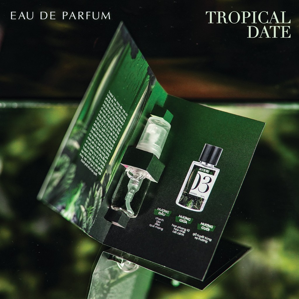Nước hoa mini dành cho nam và nữ Eur De Perfume chai 2ml nhỏ gọn, tiện dụng, hương 6-8 tiếng - LOLI & THE WOLF | Thế Giới Skin Care