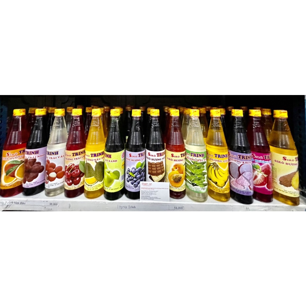 Siro Trinh nhiều hương khác nhau chai 600ml
