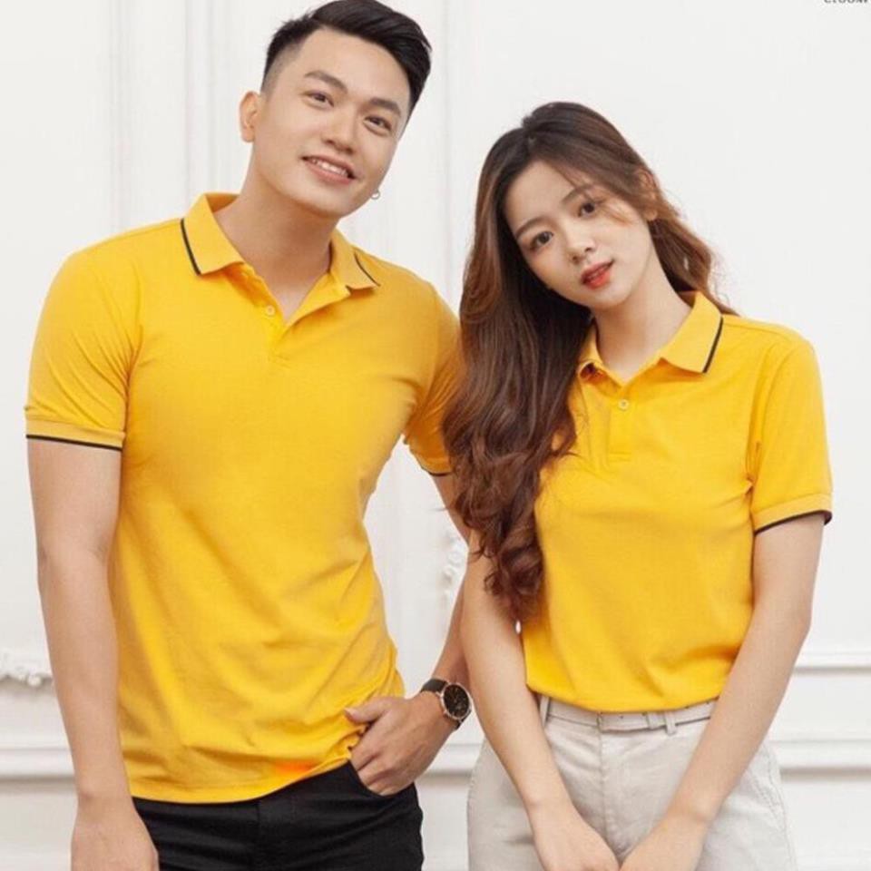 Áo thun polo nam nữ unisex có cổ đẹp Hamino basic ngắn tay chất vải thun cotton co giãn cao cấp màu trắng đen E2