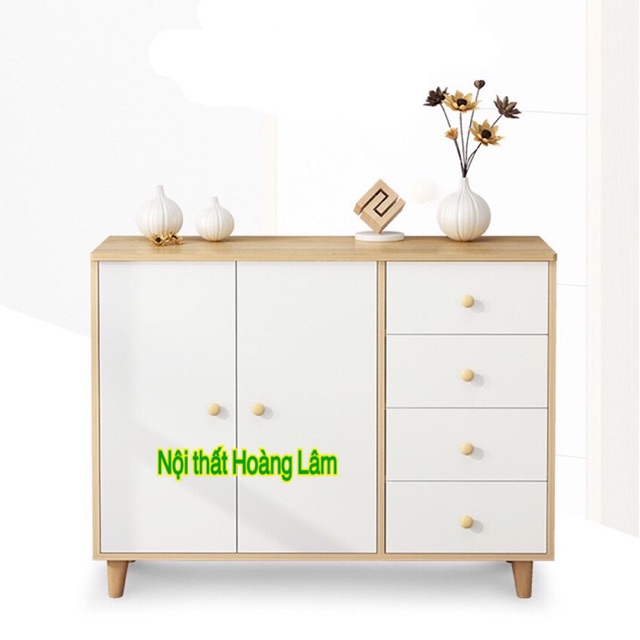 Tủ lửng ngăn kéo chân gỗ đa năng mẫu mới