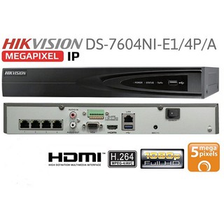 Đầu ghi hình camera IP 4 kênh Hikvision DS-7604NI-E1