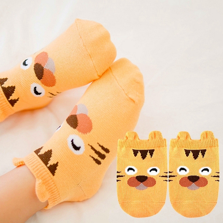 Vớ cotton Chống Trượt Hình Động Vật Dễ Thương Cho Bé