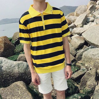 ÁO POLO SỌC PHỐI KHOEN CỔ