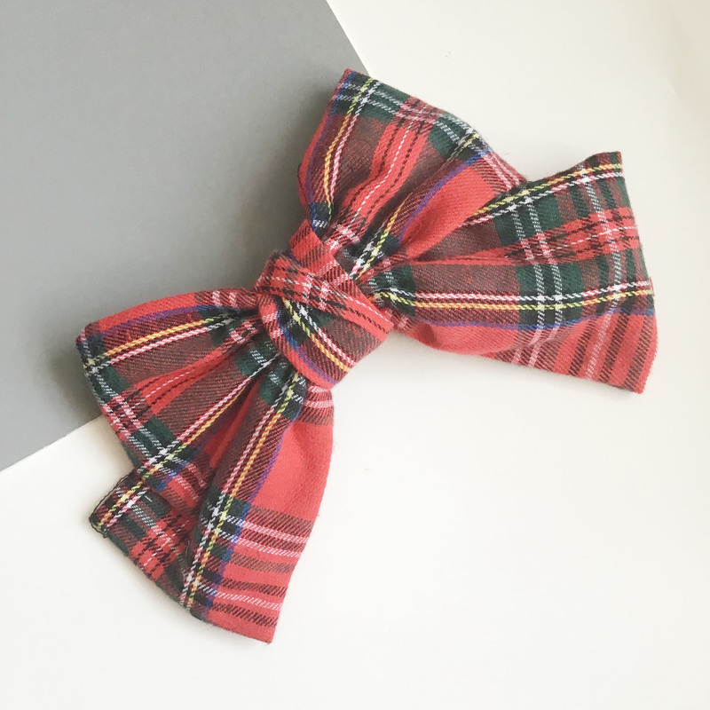 Kẹp tóc đính nơ vải cotton kiểu dáng xinh xắn dành cho nữ