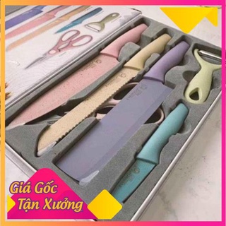 [HOT+FREE SHIP] Bộ dao kéo cắt gọt lúa mạch 6 món cao cấp