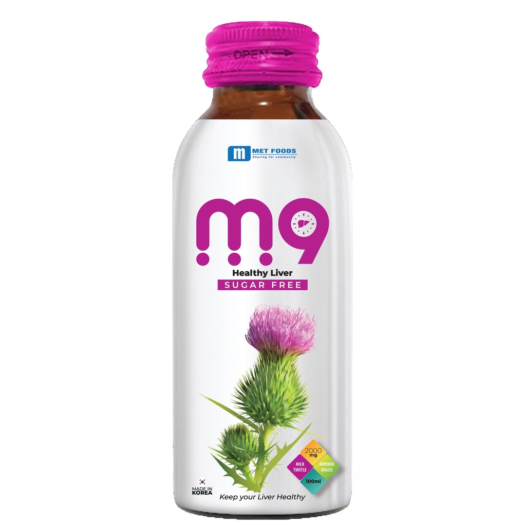 Nước giải rượu, bia M9 Healthy Liver. Giải độc gan, làm mát Gan nhập khẩu từ Hàn Quốc
