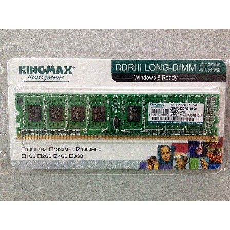 Ram DDR3 Kingmax ZEUS Dragon 4GB/8GB bus 1600Mhz dùng cho PC hàng chính hãng siêu bền bảo hành 36 tháng 1 đổi 1