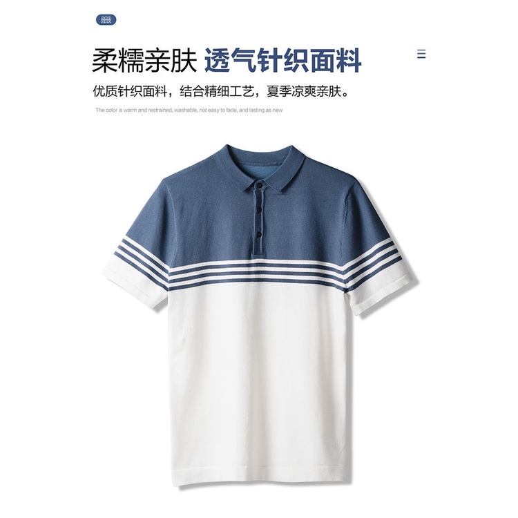 Bán Chạy!F &amp; X Áo Thun polo Dệt Kim Ngắn Tay Phong Cách Anh Quốc Thời Trang Mùa Hè Cho Nam