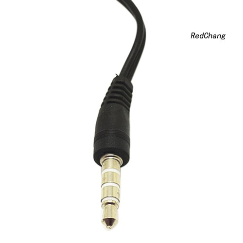 -SPQ- 3.5mm AUX Audio Mic Splitter Cable Earphone Headphone Adapter Male to 2 Female