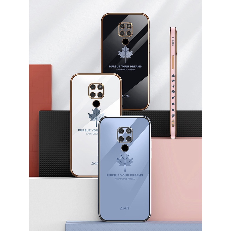 Ốp Điện Thoại Họa Tiết Lá Phong Lấp Lánh Cho Huawei Mate 20 Pro X