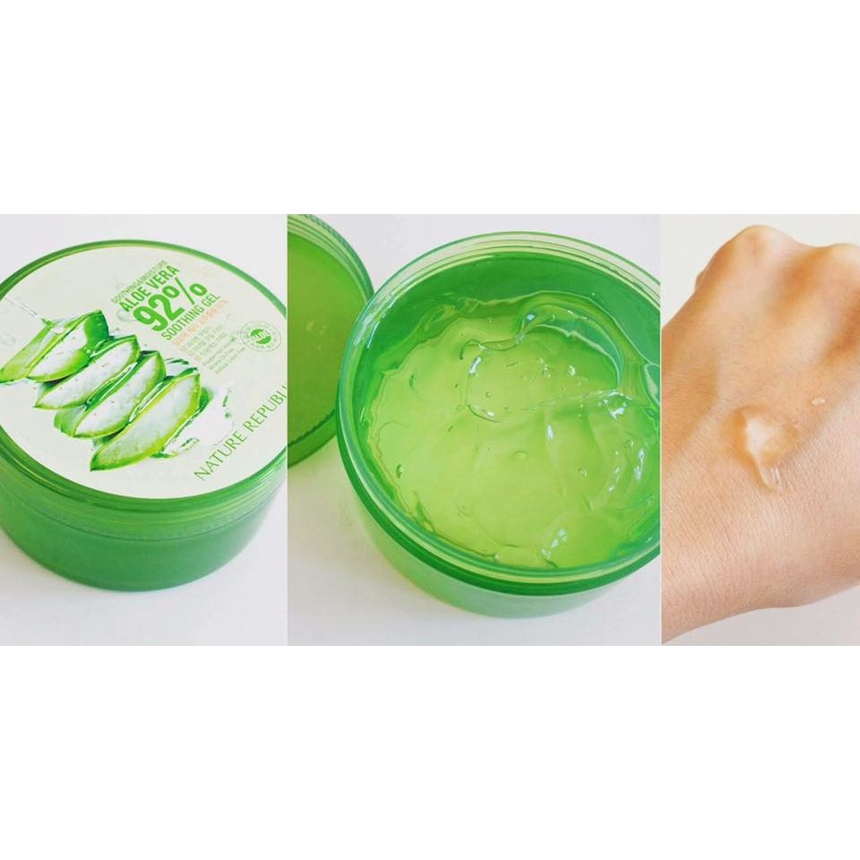 Nature Republic Kem dưỡng da Soothing &amp; Moisture Aloe Vera 92% Soothing Gel (Jar) 300ml
