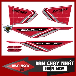 Tem rời dán xe Click 125i dán xe đỏ - Bi Decal