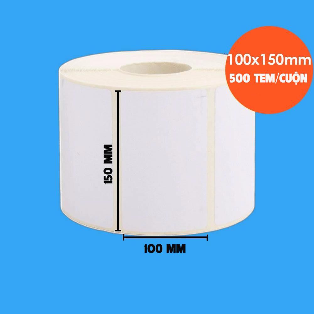 Tem nhiệt in đơn Shopee, in vận đơn TMĐT, in phiếu giao hàng khổ 100x150mm cuộn 500 tem -dc3914