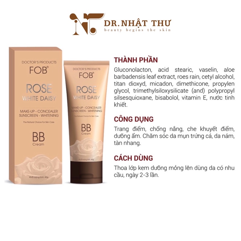 ✅  FOB ROSE WHITE DAISY - BB CREAM CHỐNG NẮNG, TRANG ĐIỂM