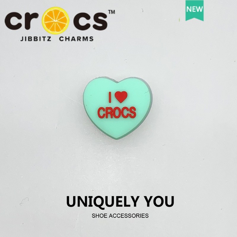 Khóa Cài Giày crocs Hình Trái Tim Sành Điệu Thời Trang DIY jibbitz