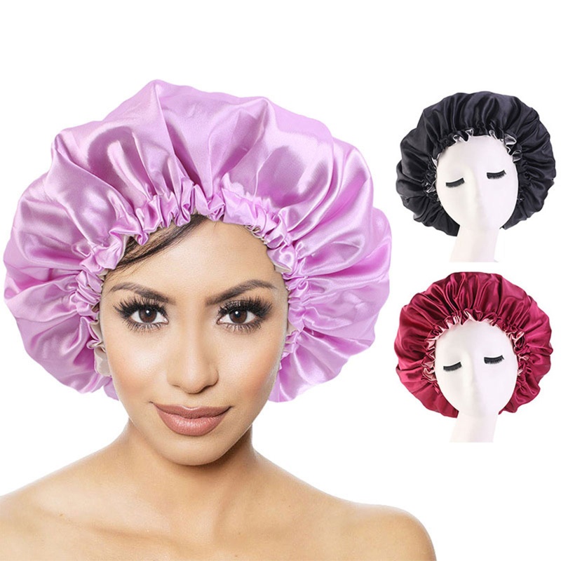 Mũ Trùm Đầu Ban Đêm Mềm Mại Có Thể Điều Chỉnh Cho Tóc Xoăn Dài Tự Nhiên