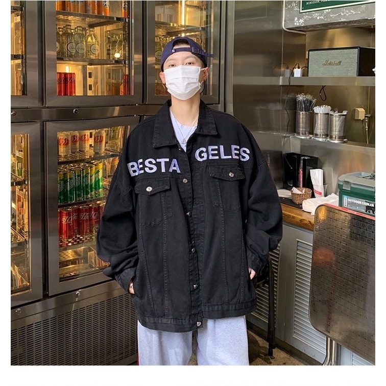 ÁO KHOÁC JEAN BESTA GELES NAM NỮ DÁNG RỘNG BASIC