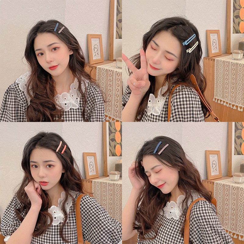 Bộ kẹp tóc xinh xắn theo phong cách hàn quốc 2021