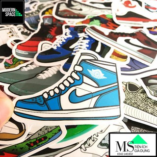 Sticker PVC Hình Giày Sneaker ST-021 - Cả bộ 100 Hình dán Chống nước Hình dán trang trí
