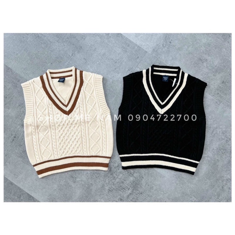 áo gile len bé trai cổ tim baby gap