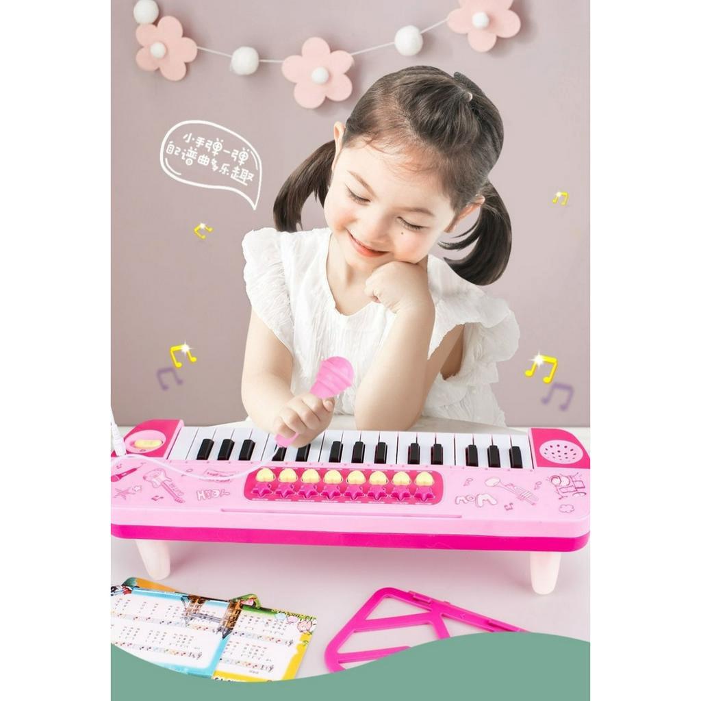 Đàn piano cho bé có kèm mic, đồ chơi đàn cho bé có kèm nhạc và mic chuẩn âm HD