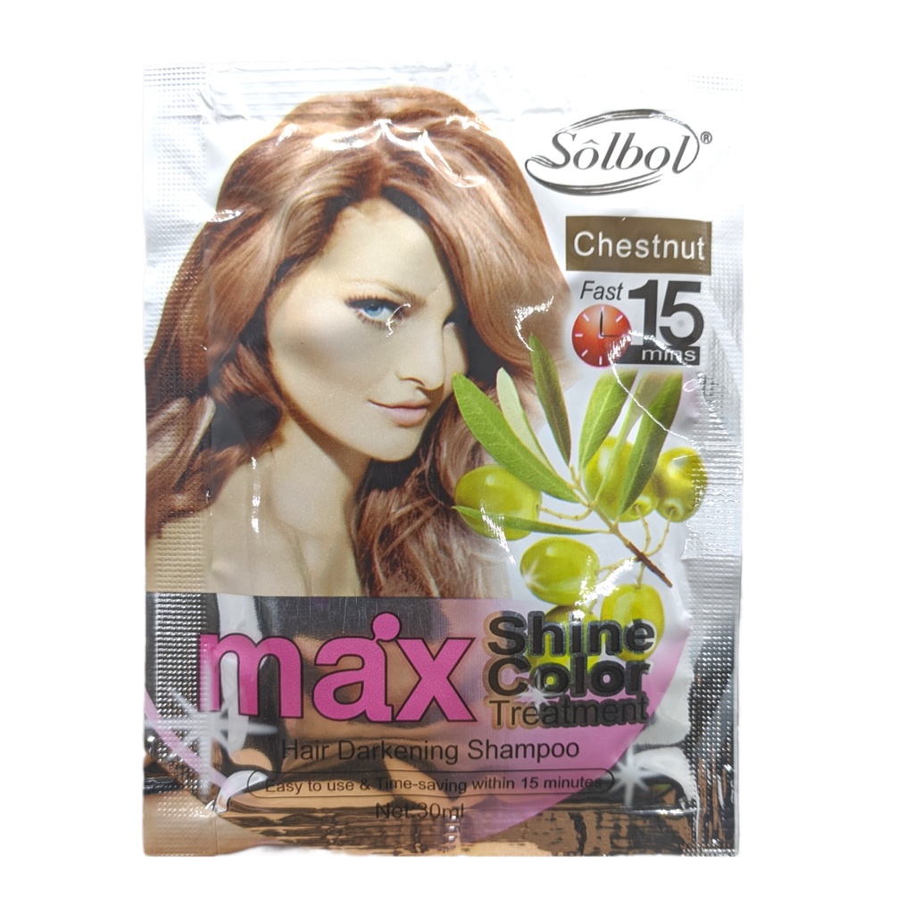 Dầu Gội Nhuộm Tóc HGVN Màu Hạt Dẻ MAX Shine Color Chestnut (30ml)