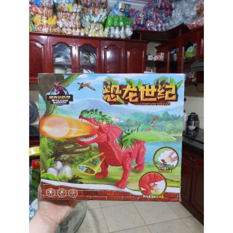 Đồ chơi khủng long đẻ trứng (tặng kèm pin)