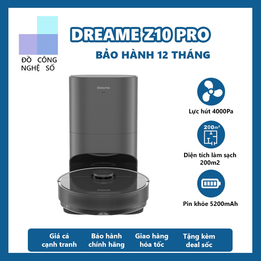 Robot hút bụi Xiaomi Dreame Bot Z10 Pro Hàng chính hãng- Bản quốc tế