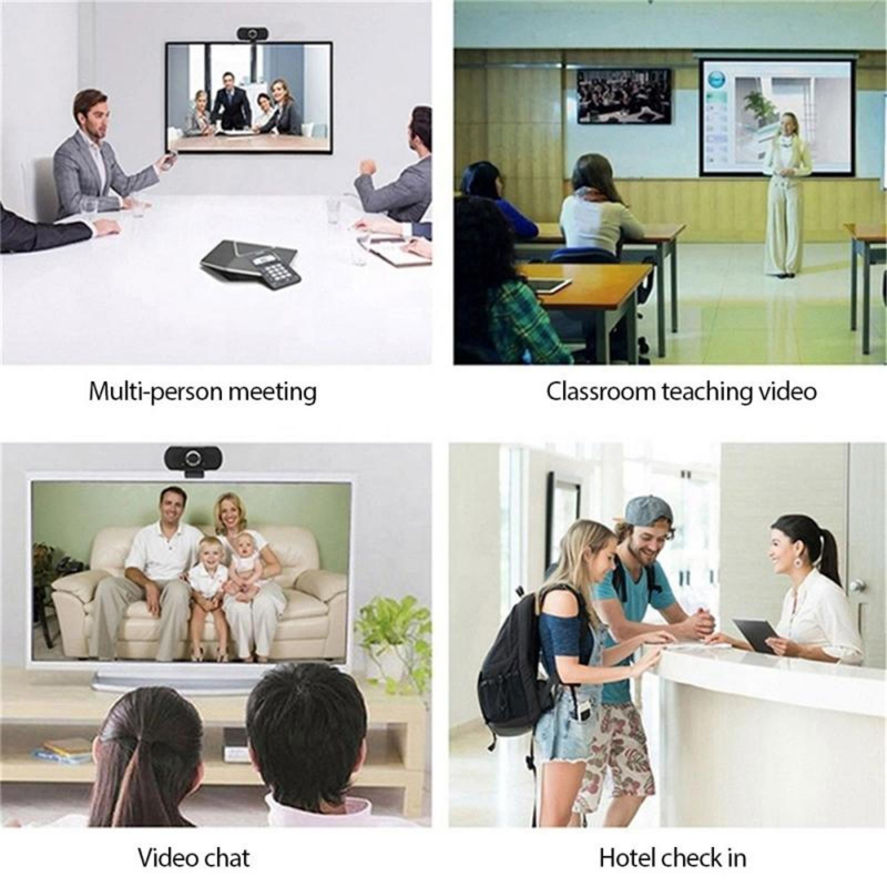 Webcam độ nét cao 1080P 720P, mini di động, micrô tích hợp, thích hợp cho việc sử dụng máy tính, video hội nghị và bảo