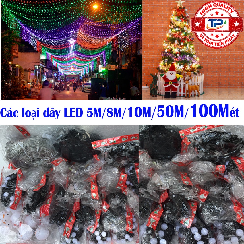 Dây đèn Led Lục Giác Dài 50m nhấp nháy đơn sắc trang trí Gia Đình, Quán, Noel, Ngoài Đường Phố Chúc Mừng Năm Mới 2023