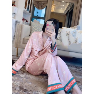 [HÀNG CAO CẤP LOẠI 1]-BỘ PIJAMA GC SAO HỒNG