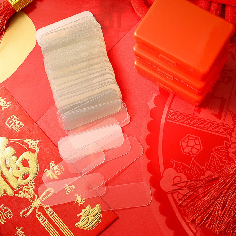 Set 60 Miếng Gel Dán Tường Trong Suốt Hai Mặt Không Để Lại Dấu Vết Đa Năng Trang Trí Tiệc Cưới / Lễ Hội