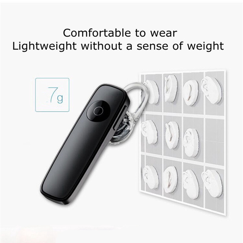 Tai nghe Basspal M165 không dây Bluetooth có microphone có thể điều chỉnh âm lượng cho điện thoại/iPad/MacBook