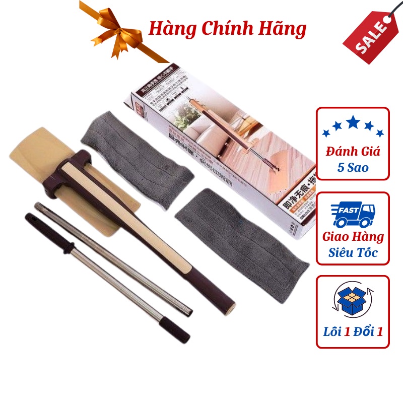 Chổi lau nhà làm sạch đầu xoay,Cây Lau Nhà Tự Vắt  Xoay 360 Độ