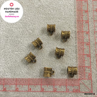 Bịch 17 cái/10gr - Mặt xi đồng charm xỏ có móc mẫu 1 - HXD014