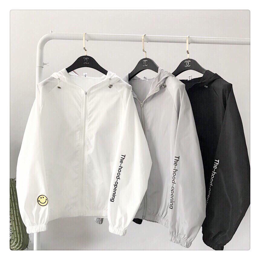 ÁO khoác dù mặt cười dễ thương