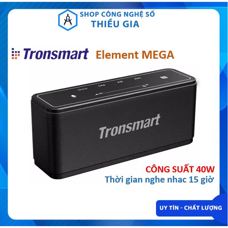 Loa Bluetooth Tronsmart Element Mega chính hãng, công suất 40W, hỗ trợ ghép loa TWS và NFC, pin nghe liên tục 15 giờ
