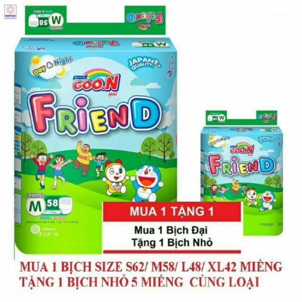 [DATE 2021]Sale chào hè mua 1 tặng 1 bịch 5 miếng Bỉm quần goon friend S62, M58, XL42, XXL34