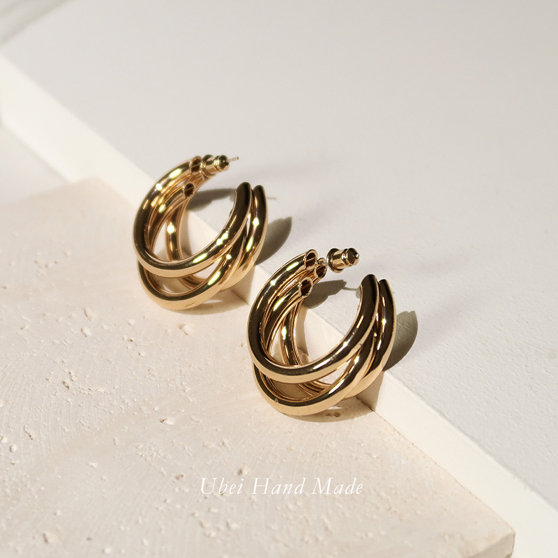 Đôi Khuyên Tai Tròn Kiểu Vintage Thời Trang Cho Nữ