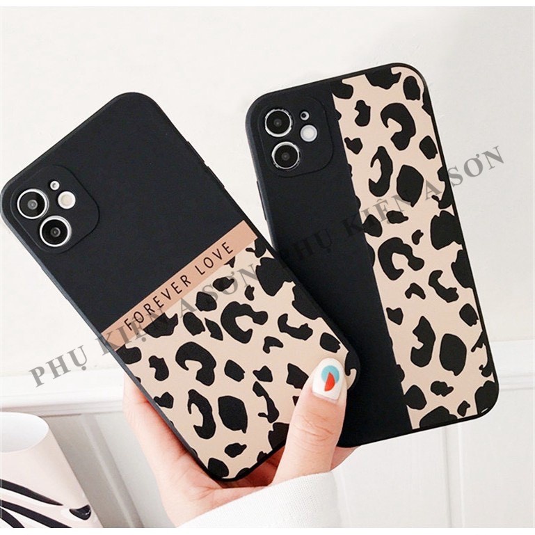 Ốp lưng iphone cạnh vuông da báo love 5/5s/6/6plus/6s/6splus/7/7plus/8/8plus/x/xr/xs/11/12/pro/max/plus/promax